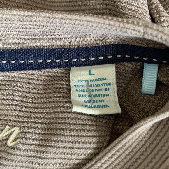 Caribbean Knit Pullover Mens Large Mobal Blend Soft Knit Brown Resort Nautical - Picture 5 of 7